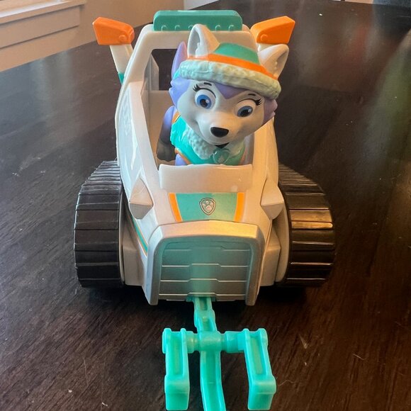 Paw Patrol Everest’s Rescue Snowmobile Snow Plow Vehicle with Everest Figure HTF - Picture 1 of 10
